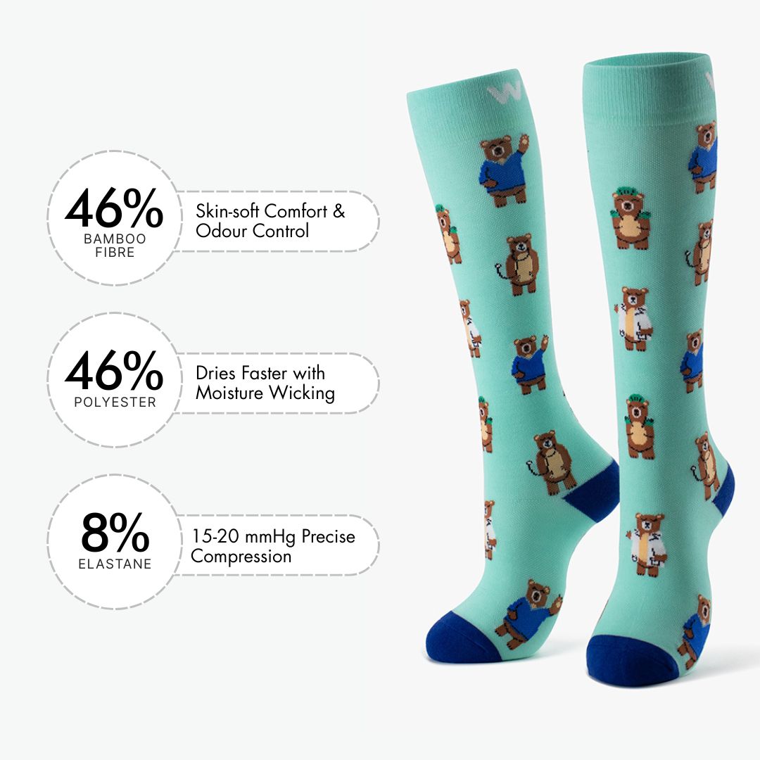 Bear Care Bamboo Compression Socks