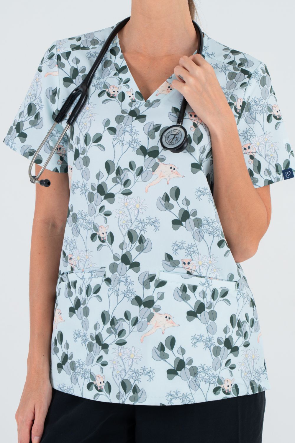 Sugar Gliders Women’s 3-Pocket Scrub Top