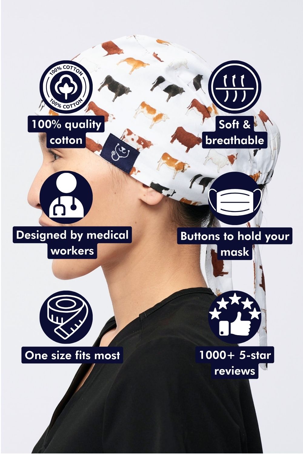Cows Scrub Cap