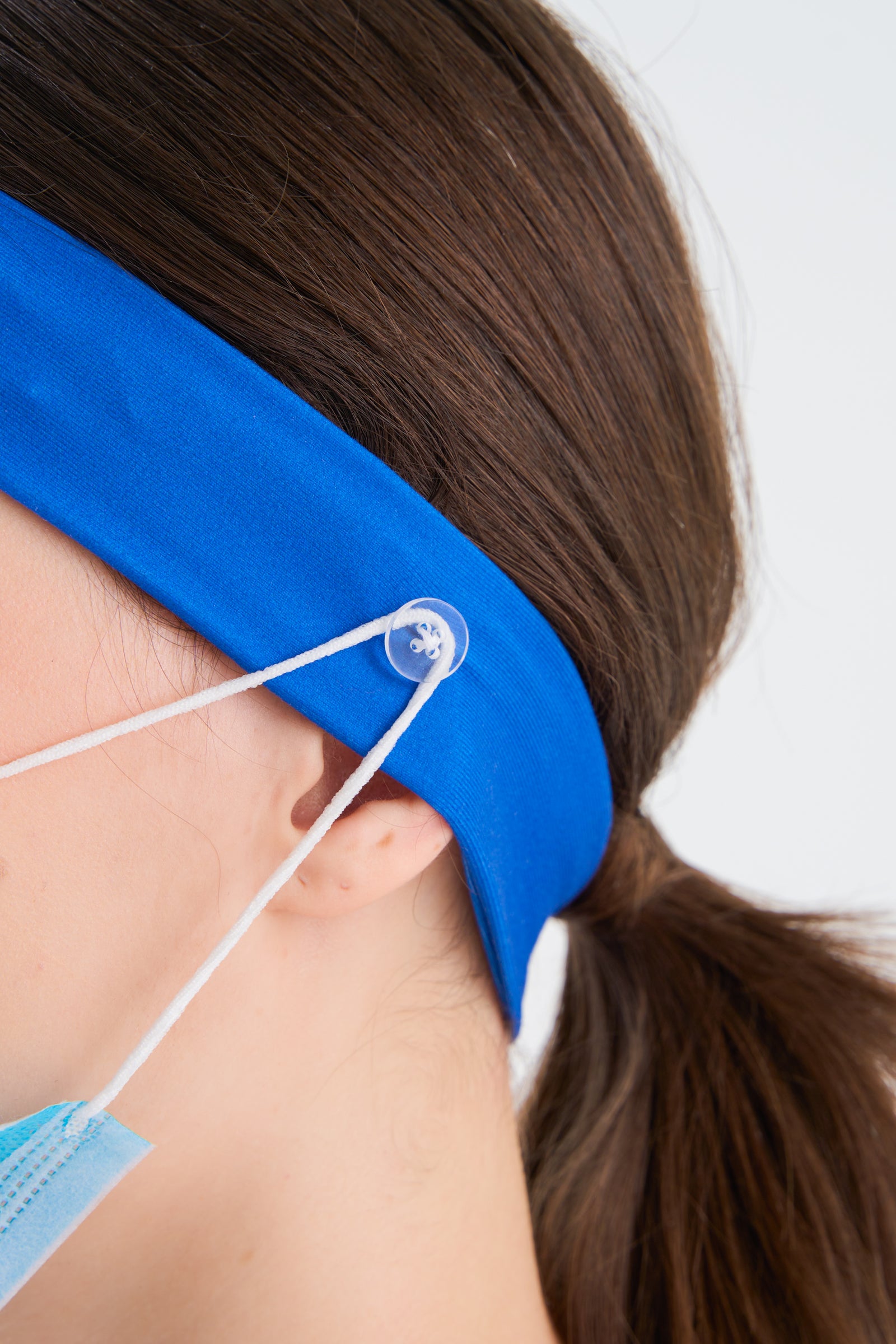 Royal Blue Headband and Mask Holder