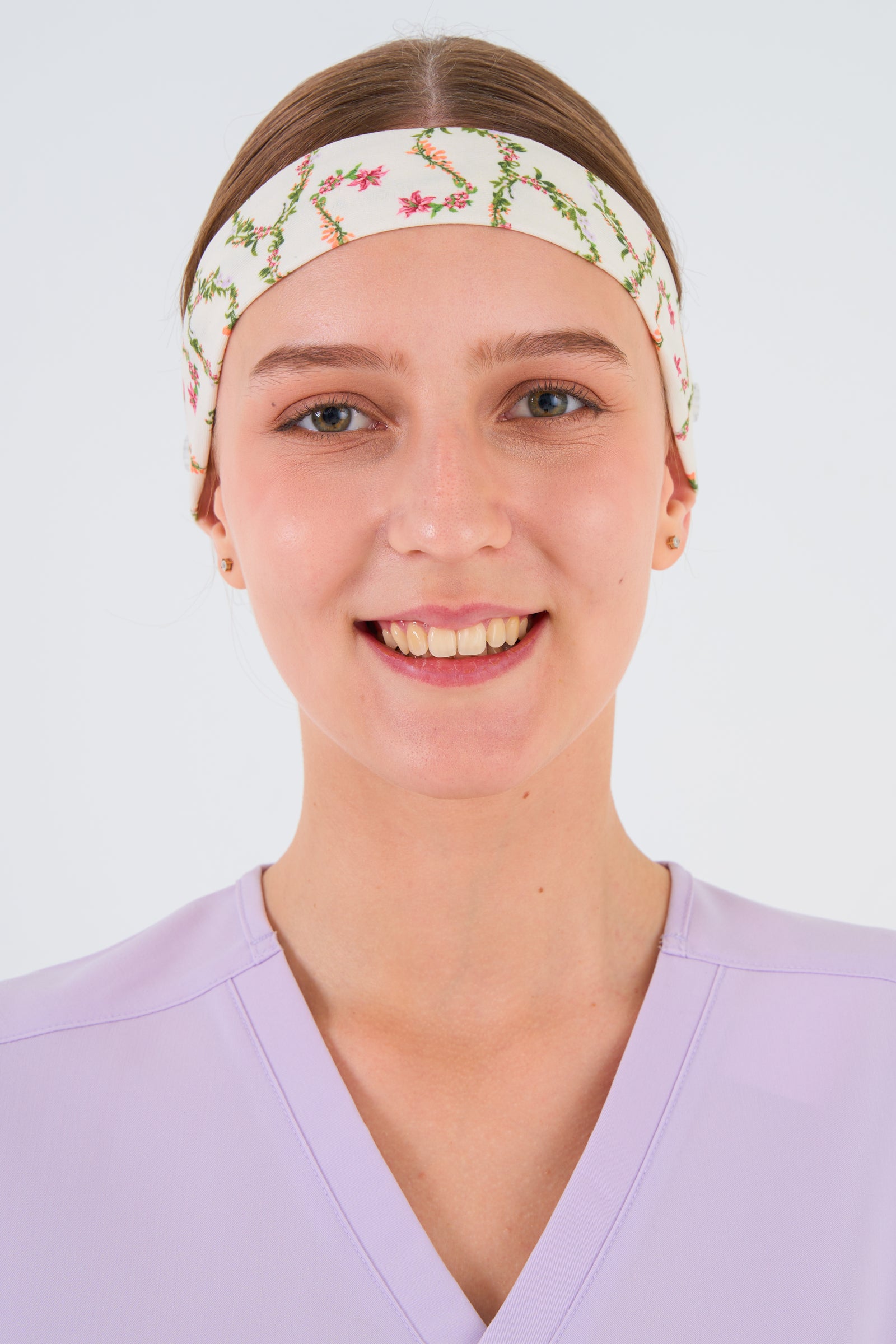 Floral Stethoscope Headband and Mask Holder