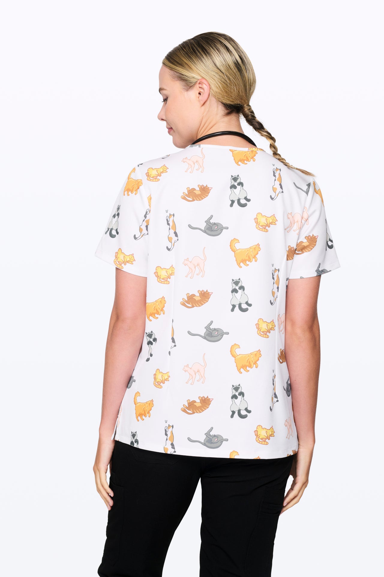 Lazy Cats Women’s 3-Pocket Scrub Top