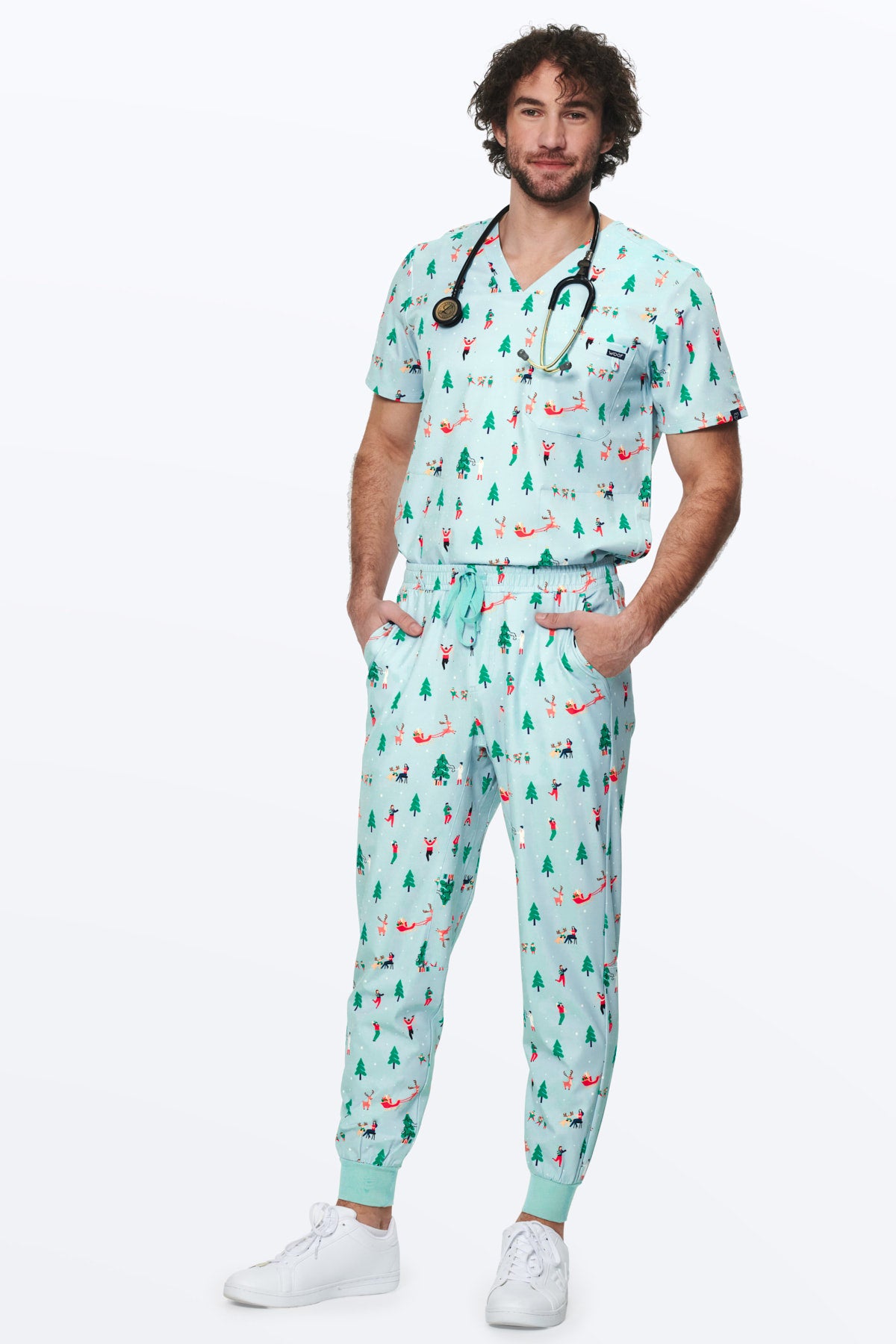 Ho Ho Hospital Men’s 3-Pocket Scrub Top
