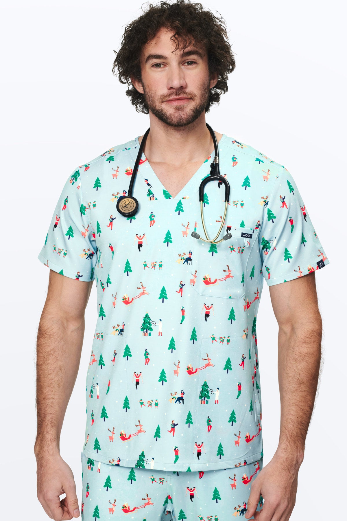 Ho Ho Hospital Men’s 3-Pocket Scrub Top