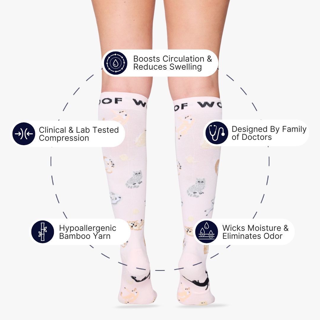 Cats Cats Cats Bamboo Compression Socks