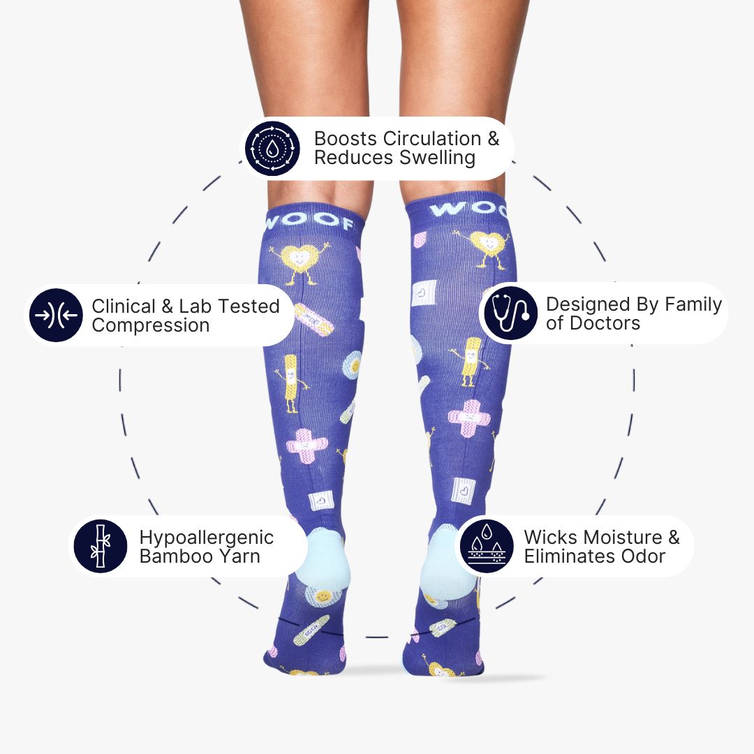 Boo Boo Buddies Bamboo Compression Socks