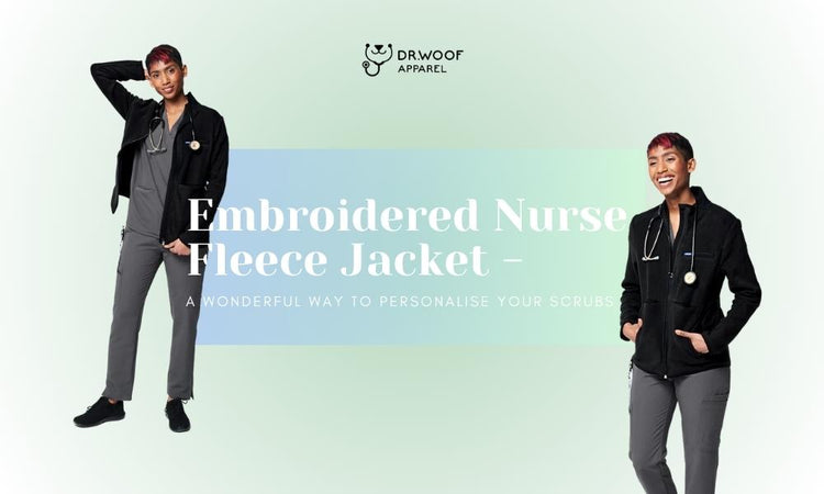 Embroidered nurse fleece jacket