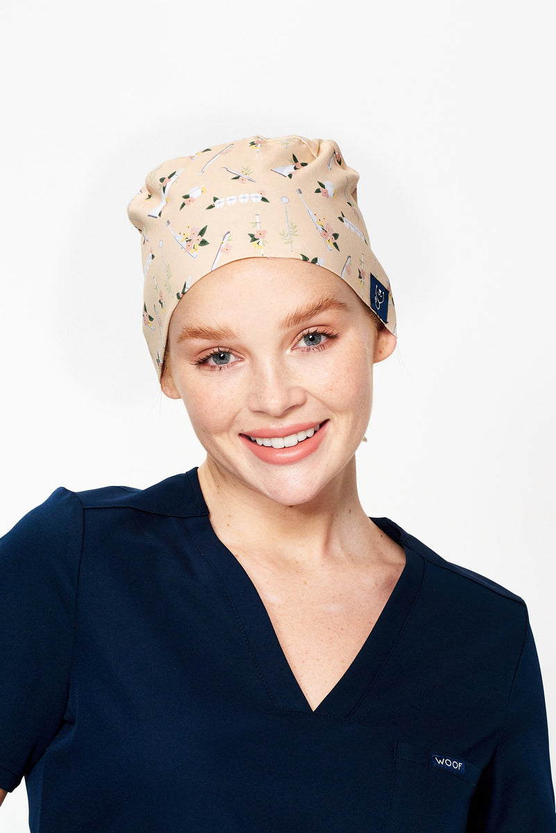 Dental Floral Scrub Cap Dr. Woof Apparel AU