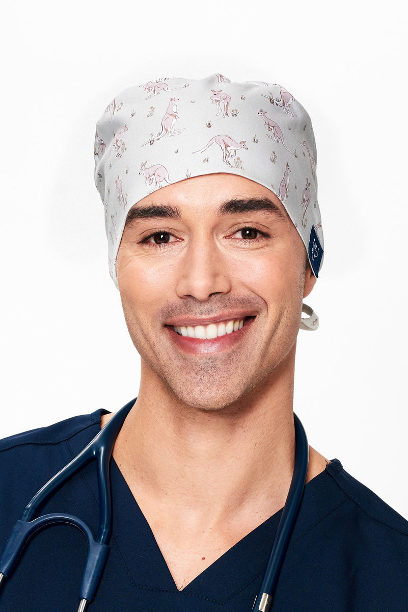 Kangaroos Scrub Cap Designed in AU Dr. Woof Apparel AU