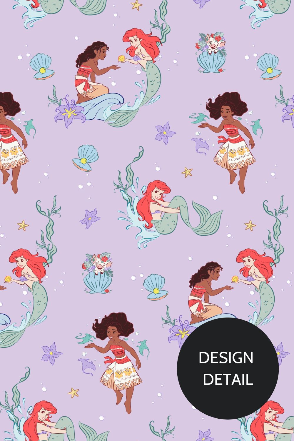 Disney Princess Women’s Scrub Set, Ocean of Dreams