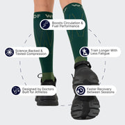 Fern Green Bamboo Compression Socks