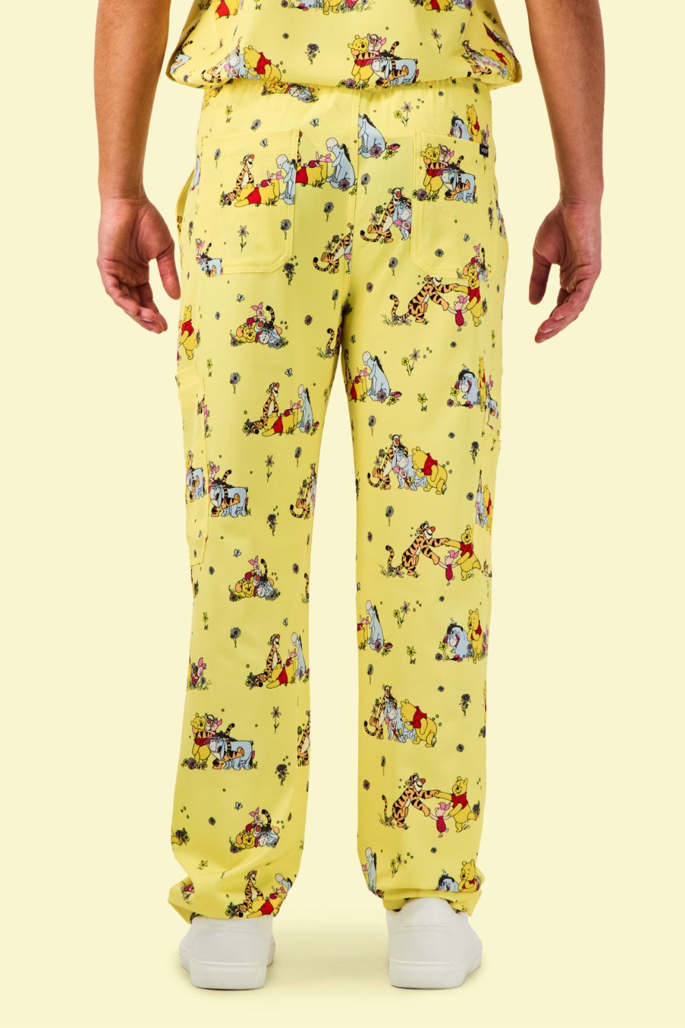 Disney’s Winnie the Pooh and Friends Men’s Scrub Pants, Favourite Day