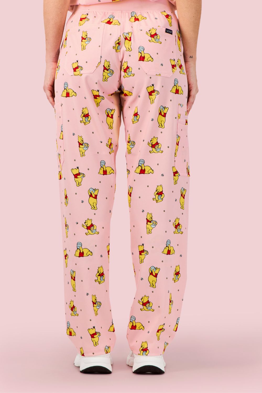 Disney’s Winnie the Pooh Women’s Cargo Scrub Pants, Honey Pot