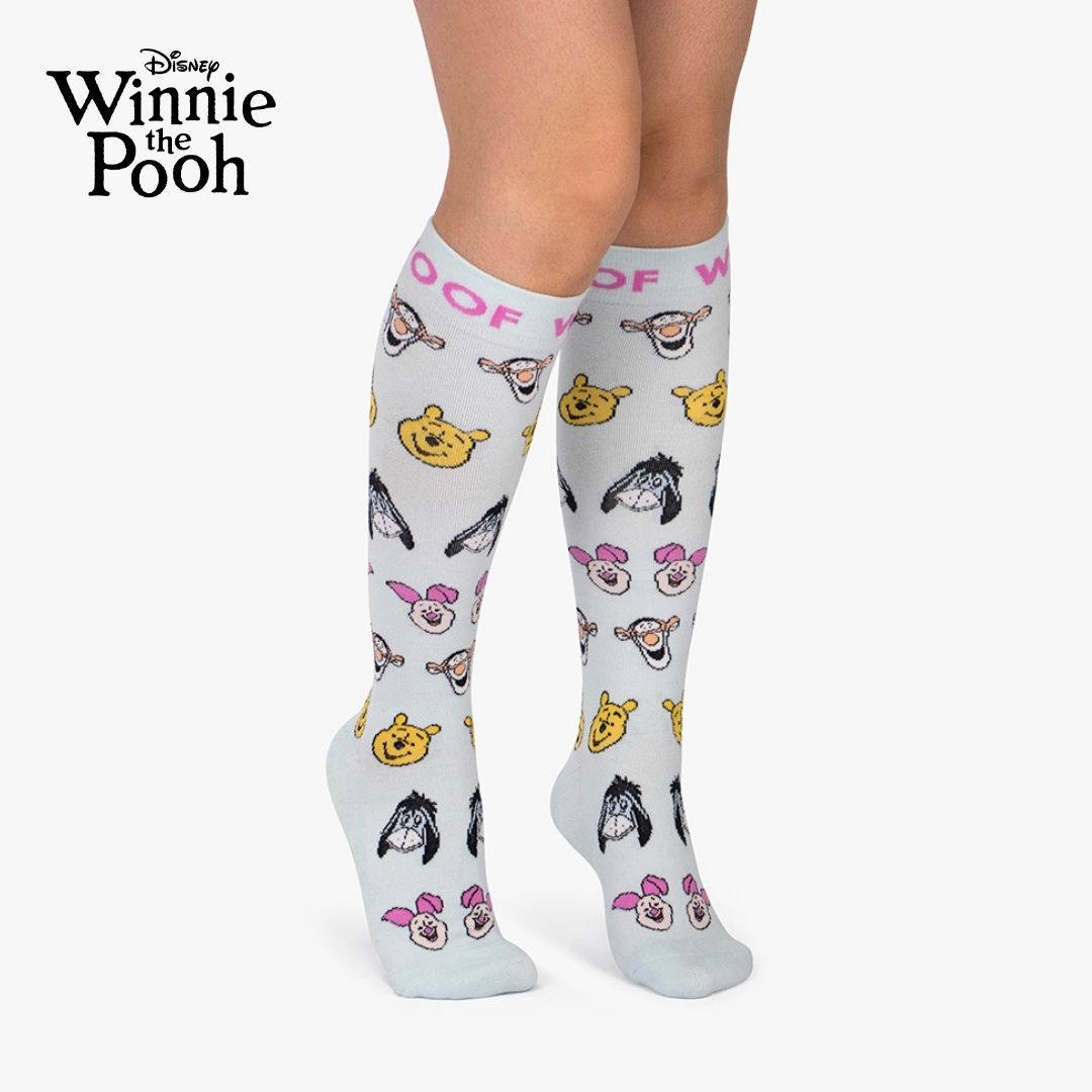 Disney’s Winnie the Pooh and Friends Bamboo Compression Socks, Hundred Acre Smiles