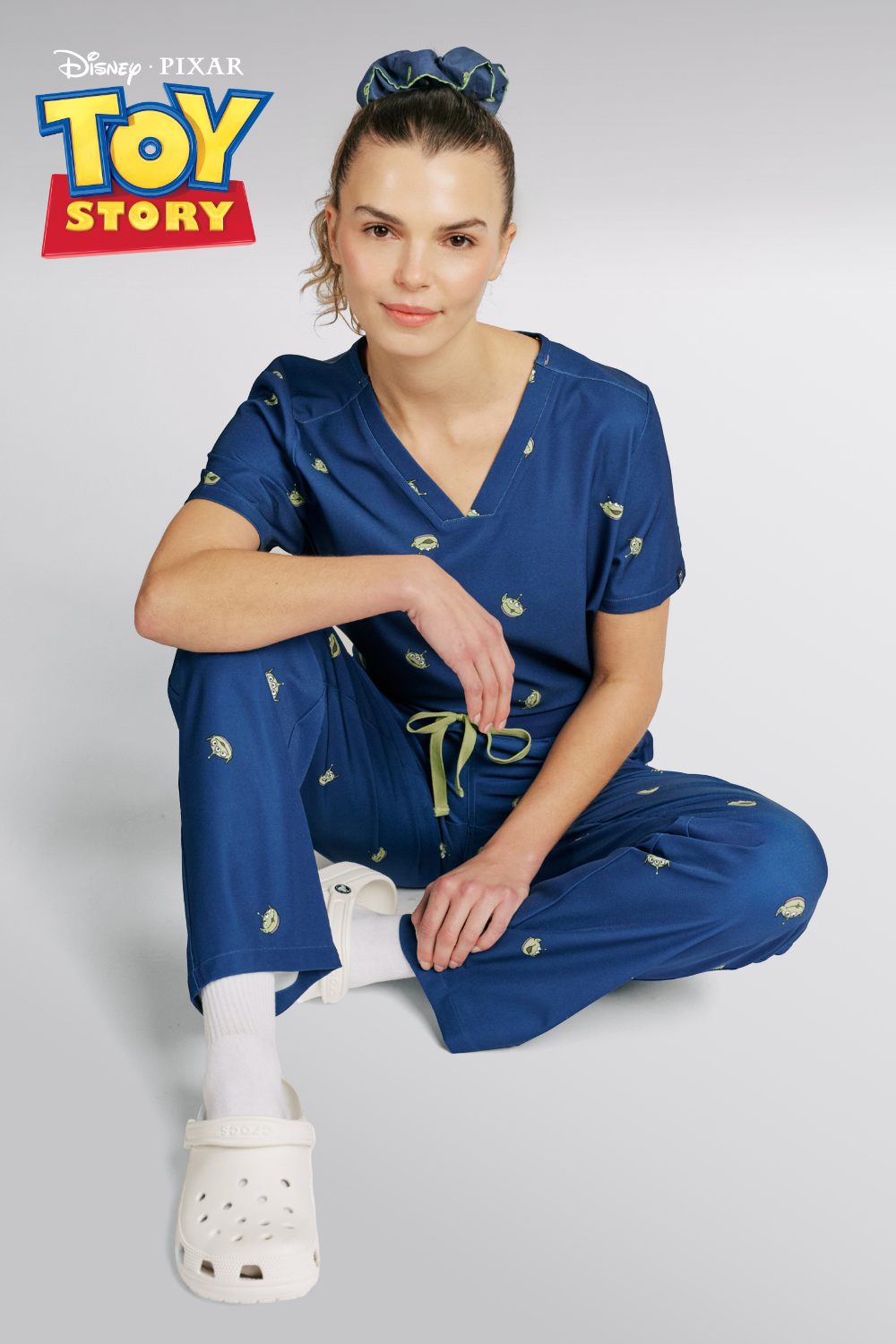 Disney’s Toy Story Women’s Scrub Set, Little Green Men