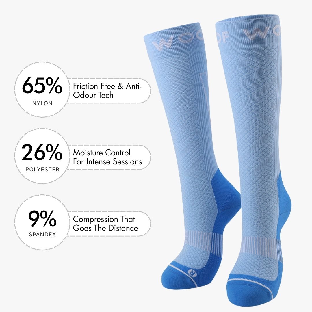 Performance Compression Socks | Designed for Athletes | Blue | Dr Woof ...