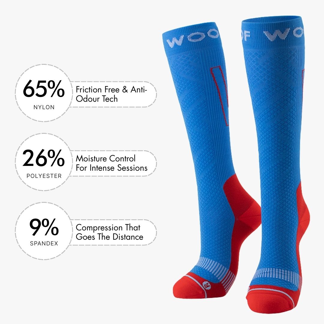 Blue & Red Performance Compression Socks