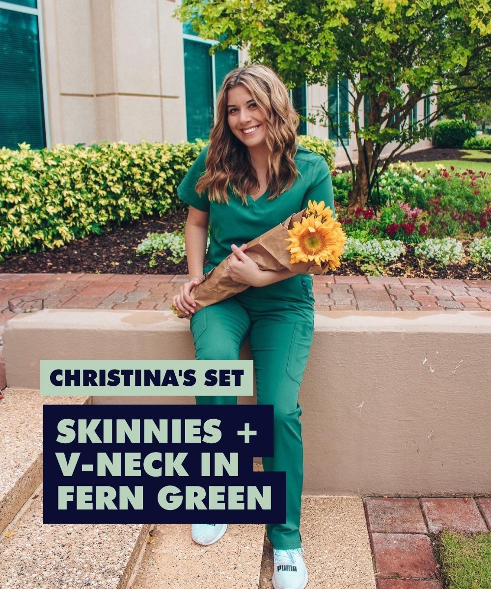 skinnies v-neck in fern green