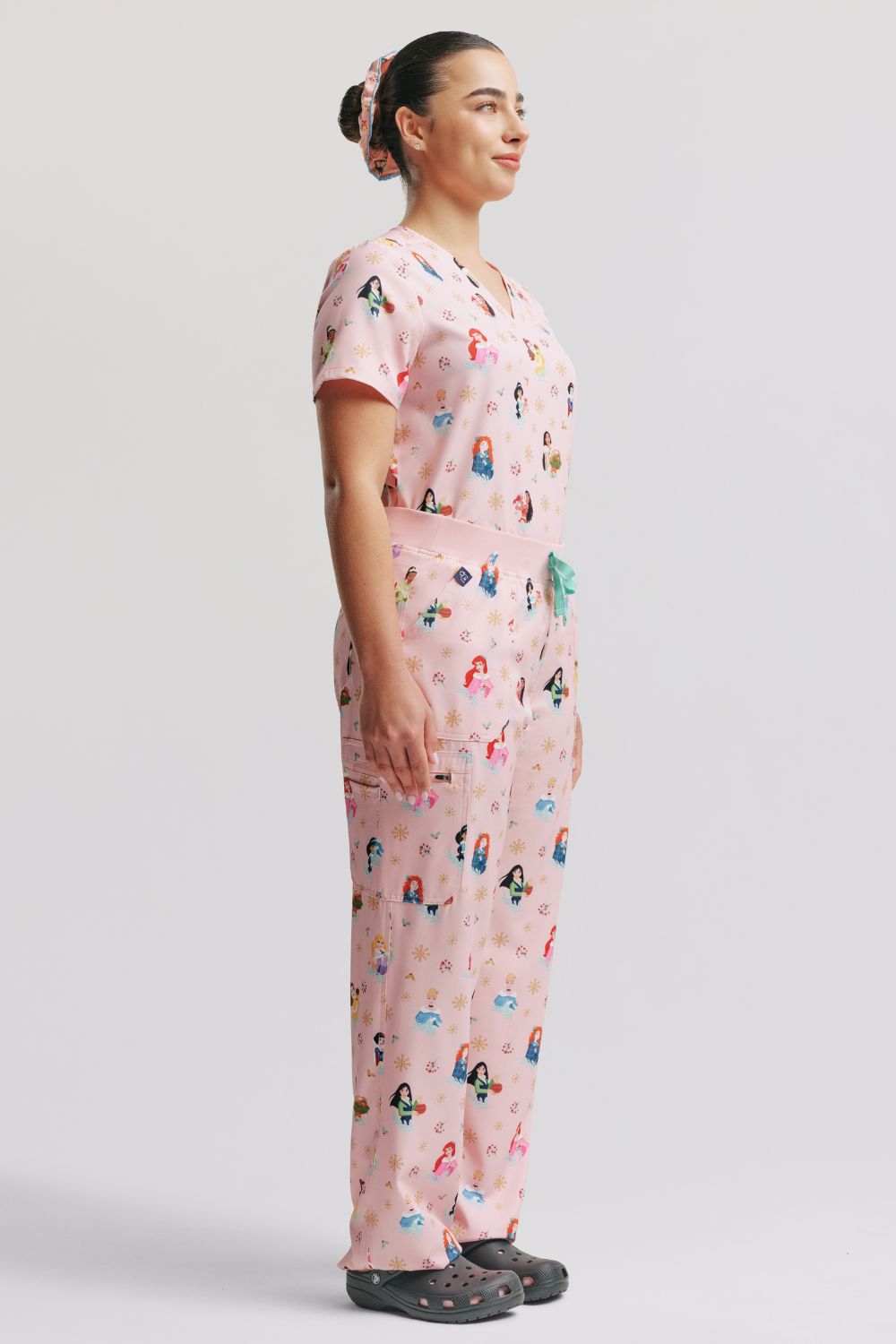 Disney Princess Women’s Scrub Set, Deck the Halls