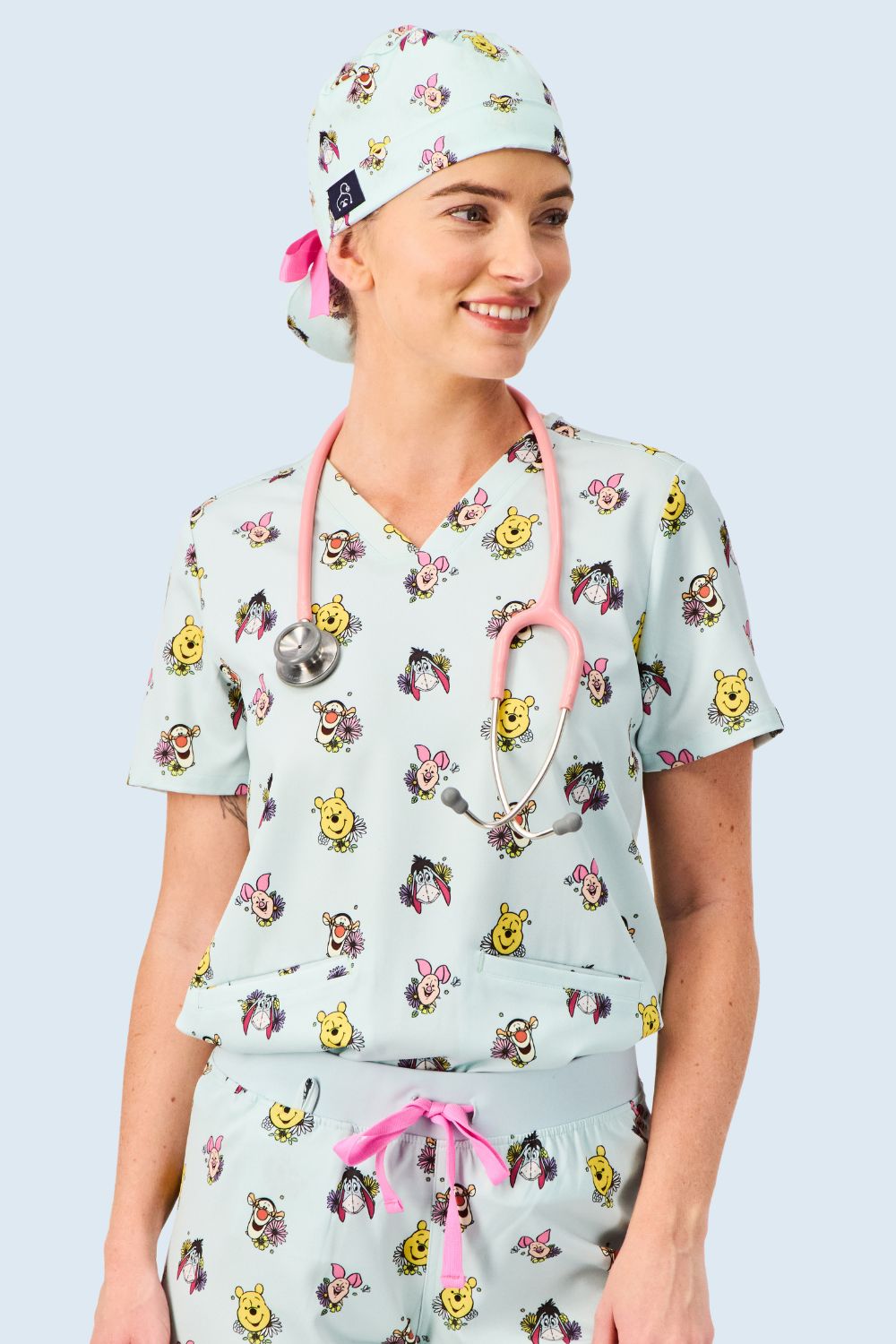 Disney’s Winnie the Pooh and Friends Scrub Cap, Flower Patch