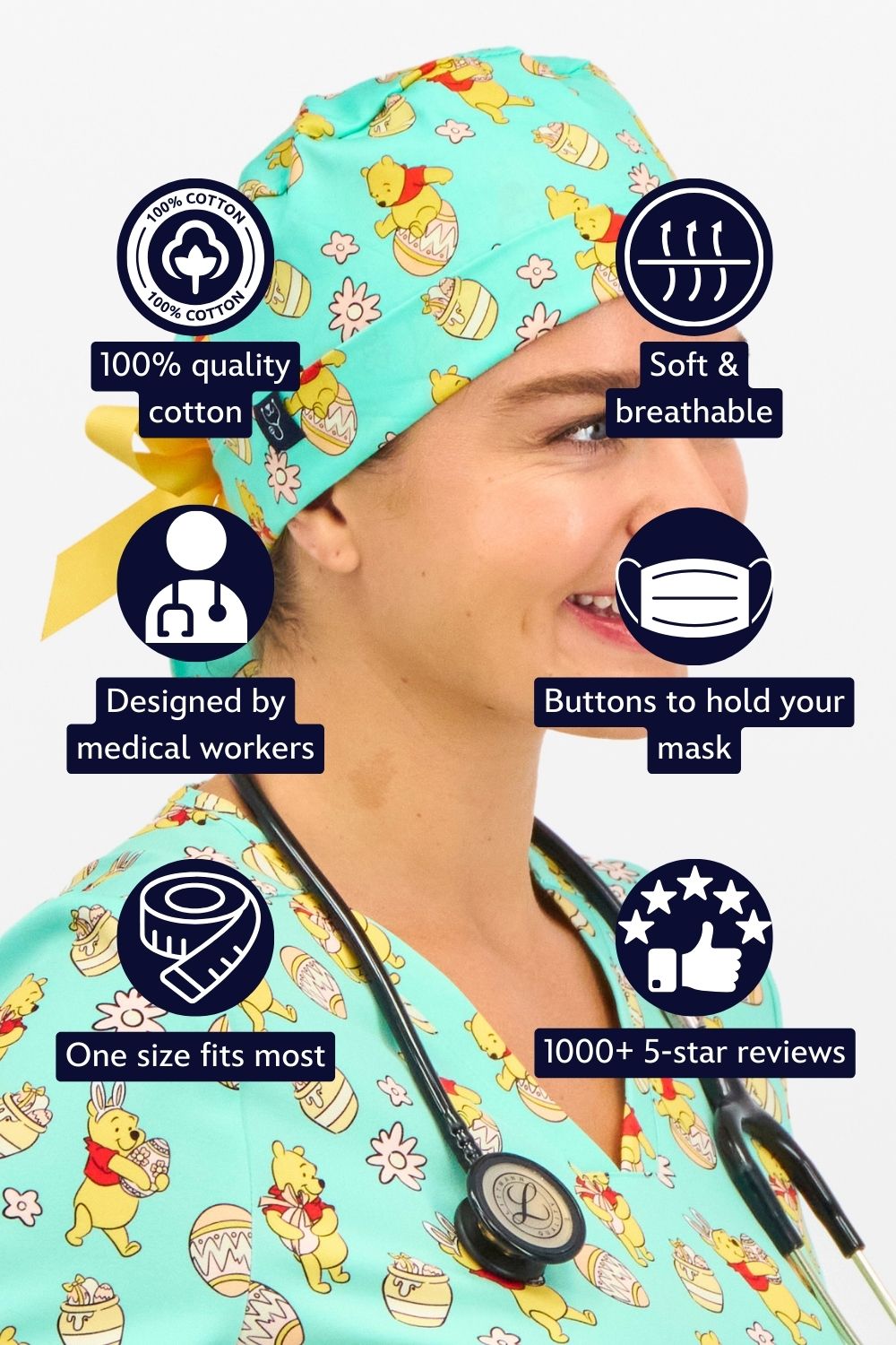 Disney’s Winnie the Pooh Scrub Cap, Easter Egg Hunt