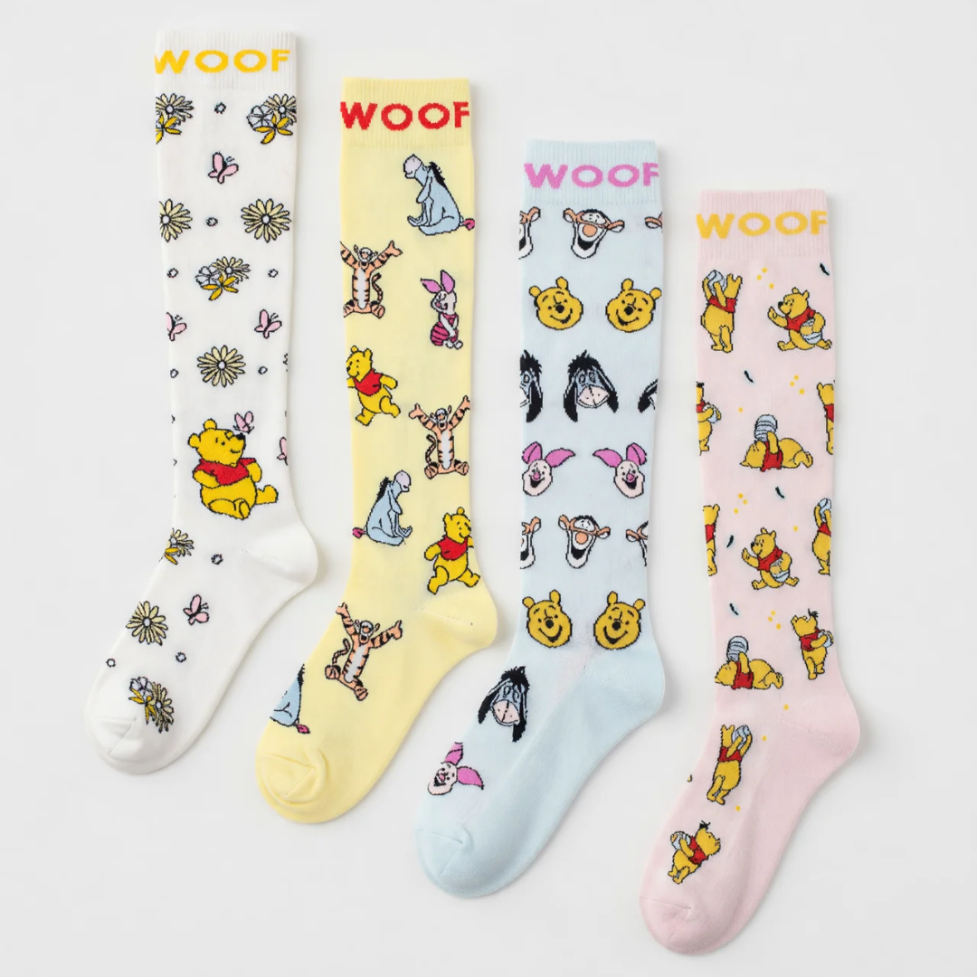 Disney's Winnie the Pooh Bamboo Compression Socks 4 Pack