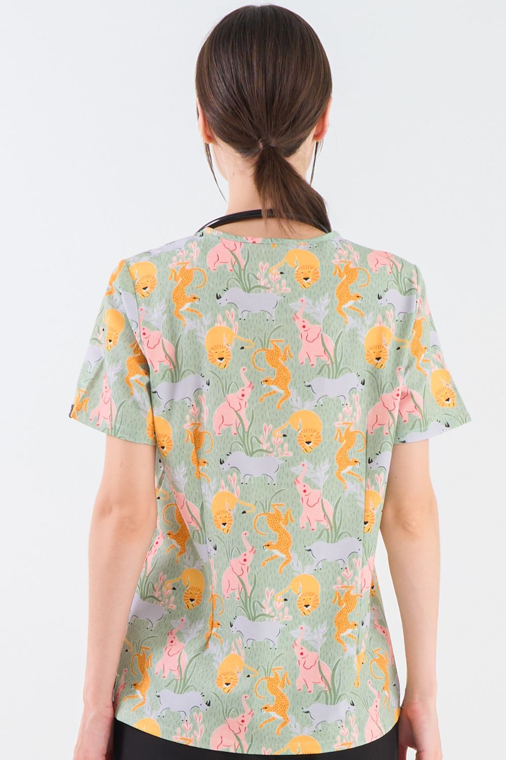 Wild Savanna Women's 3-Pocket Scrub Top