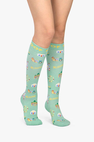 Meet Me in Melbourne Bamboo Compression Socks