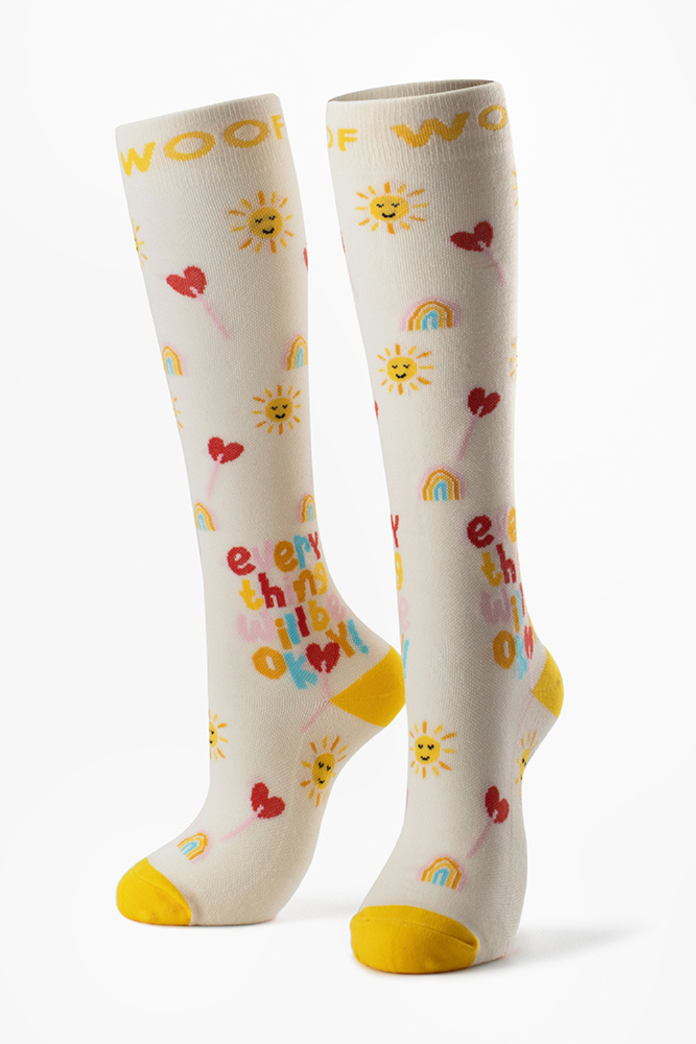 Positive Vibes Bamboo Compression Socks 6 Pack