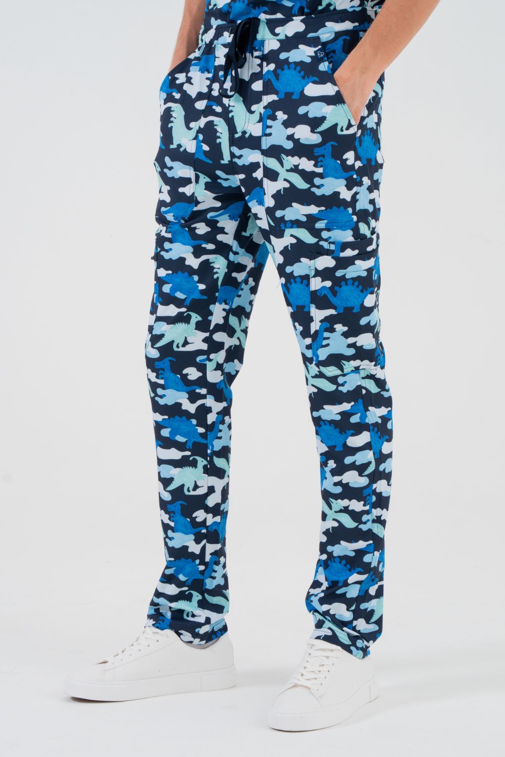 Camosaurus Rex Men’s Cargo Scrub Pants