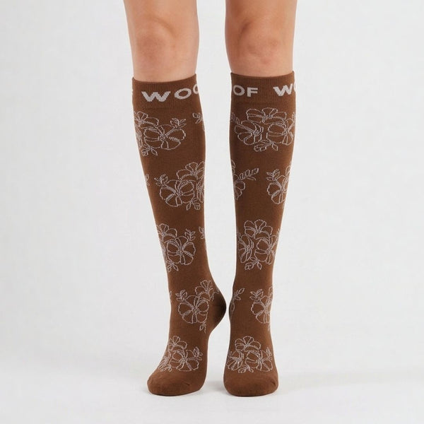 Pressed Flowers Bamboo Compression Socks