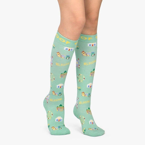 Meet Me in Melbourne Bamboo Compression Socks