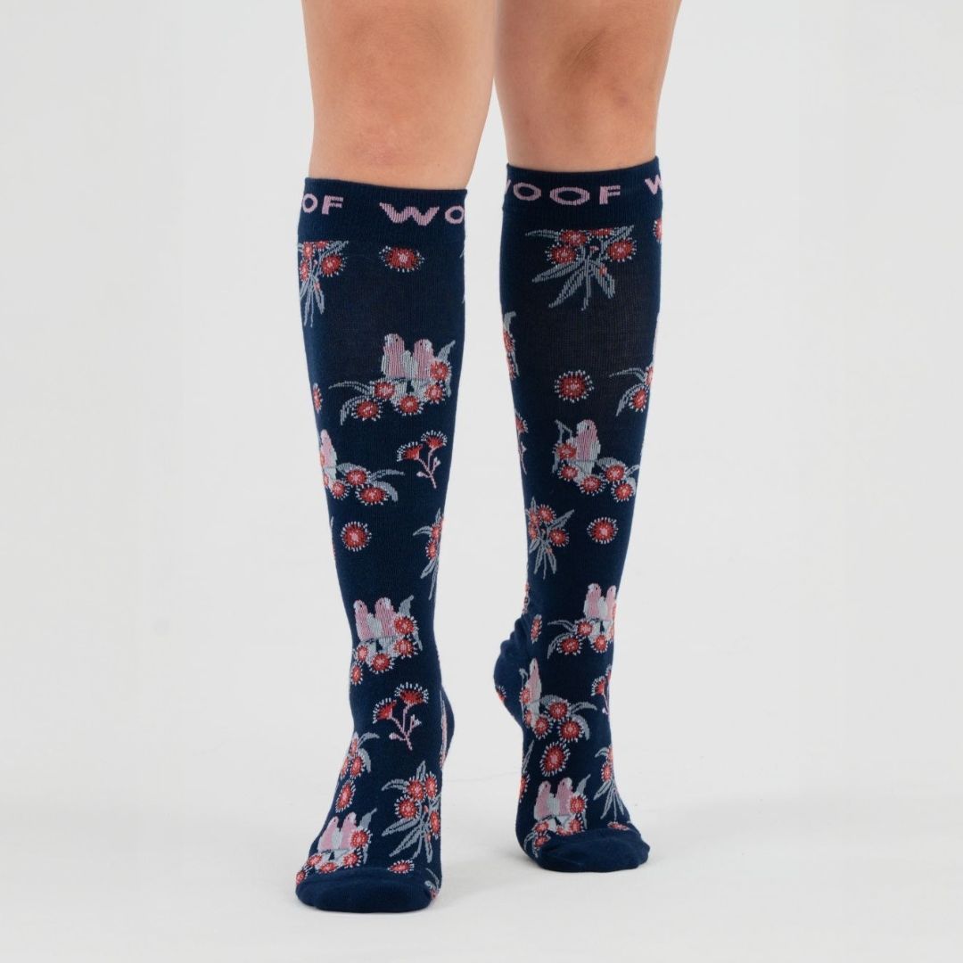 Australian Red Flowering Gum Bamboo Compression Socks