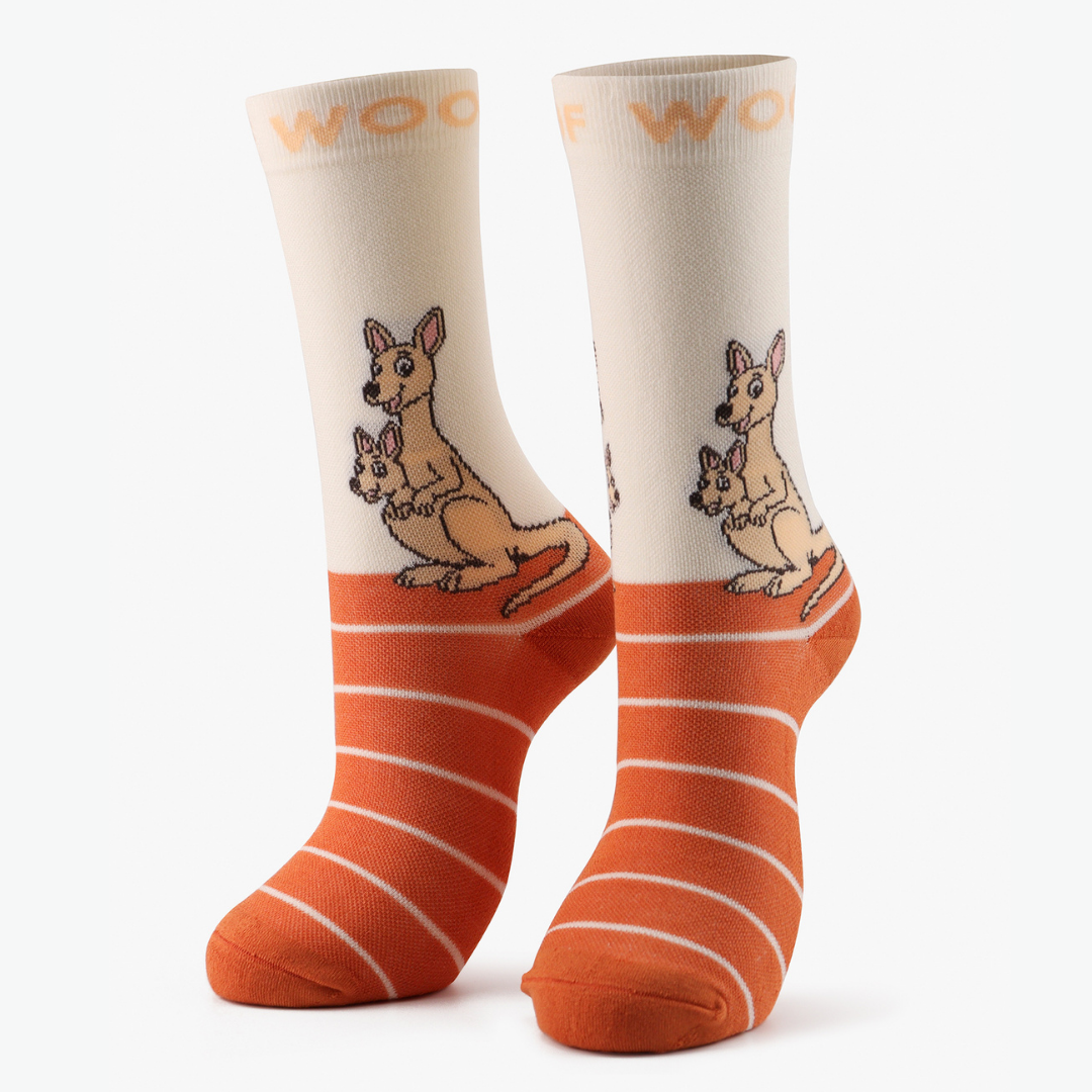 Kangaroo & Joey Bamboo Crew Compression Socks