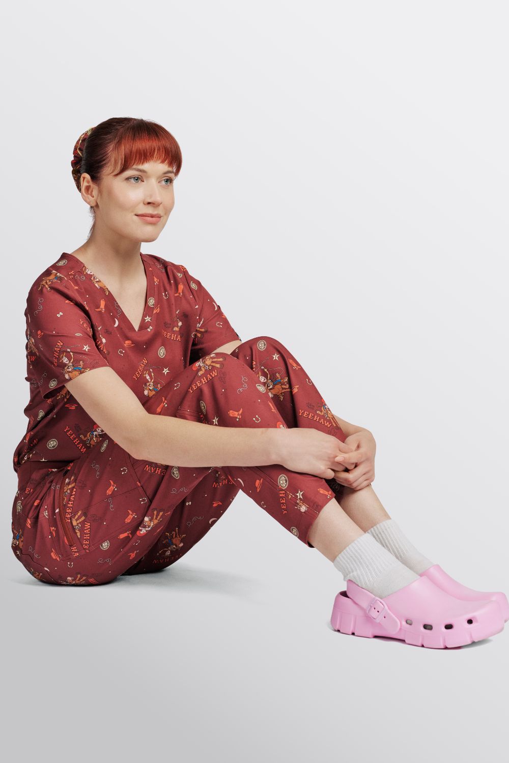 Disney’s Toy Story Women’s Cargo Scrub Pants, Yeehaw
