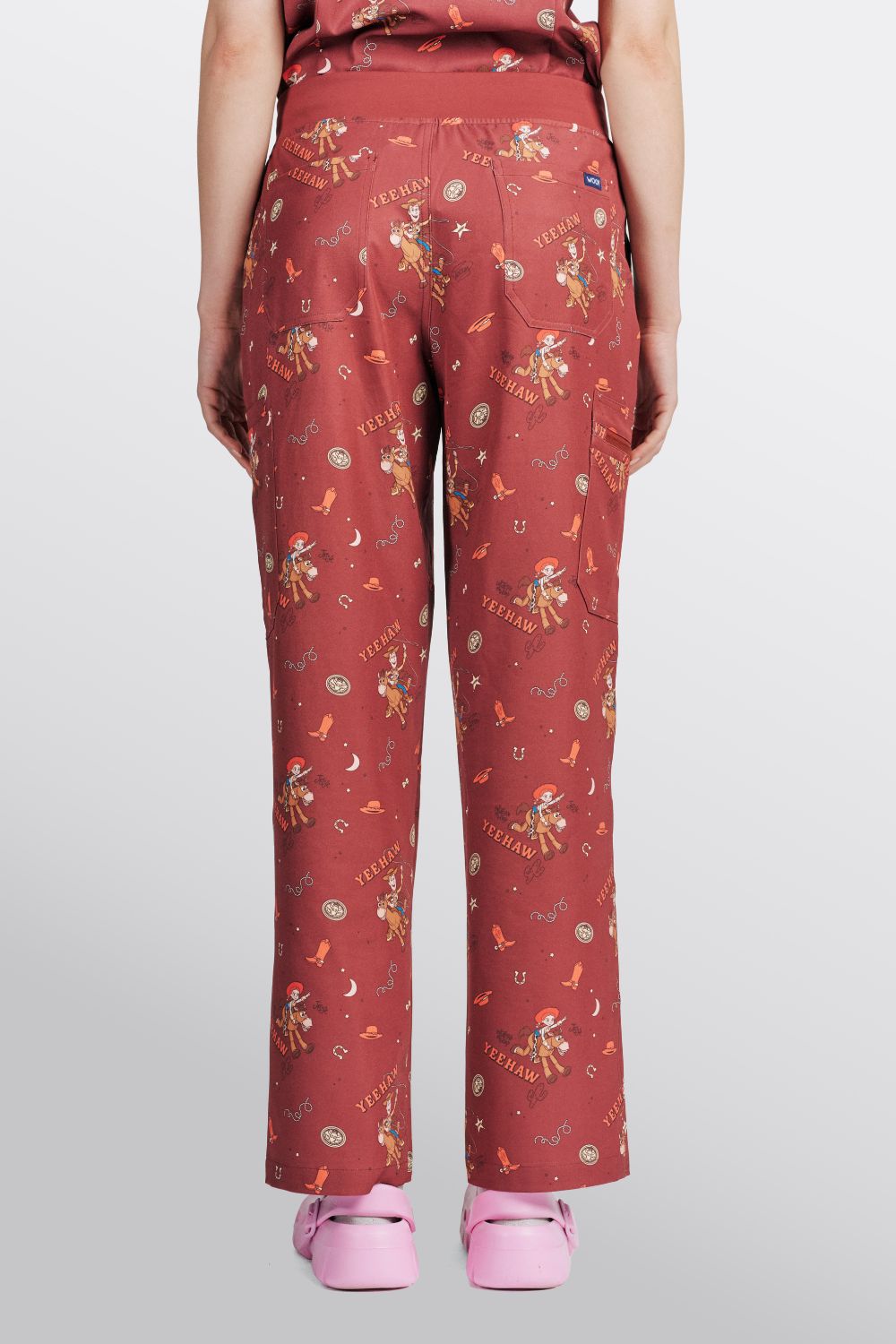 Disney’s Toy Story Women’s Cargo Scrub Pants, Yeehaw