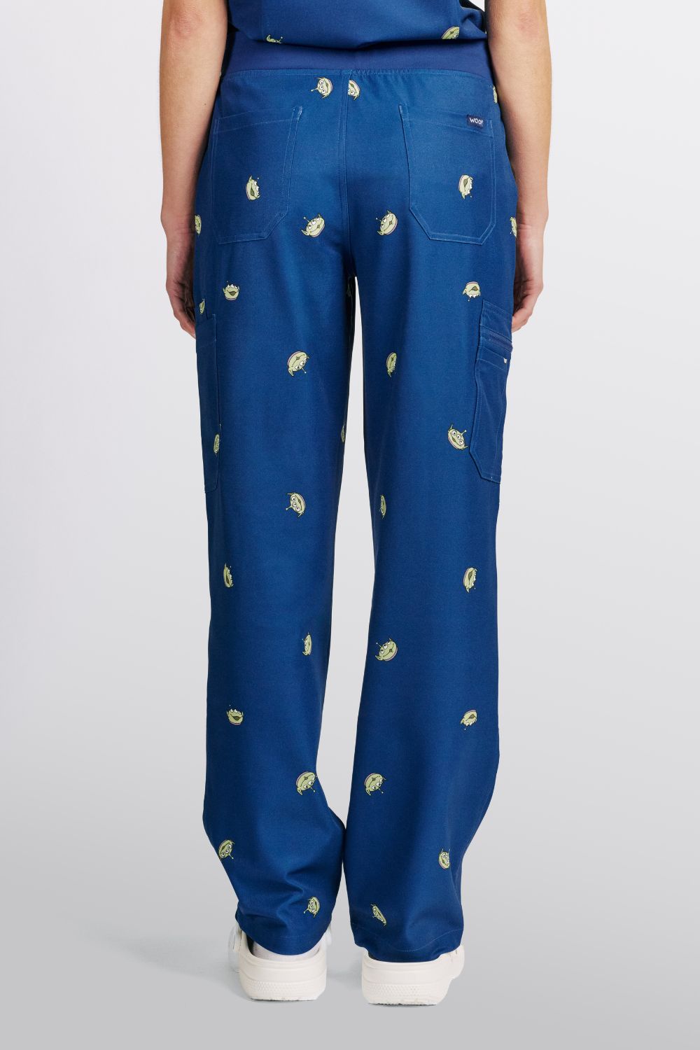 Disney’s Toy Story Women’s Cargo Scrub Pants, Little Green Men