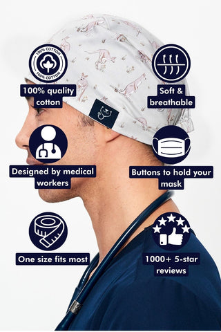 Kangaroos Scrub Cap