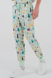Christmas Tails Men’s 8-Pocket Cargo Scrub Pants