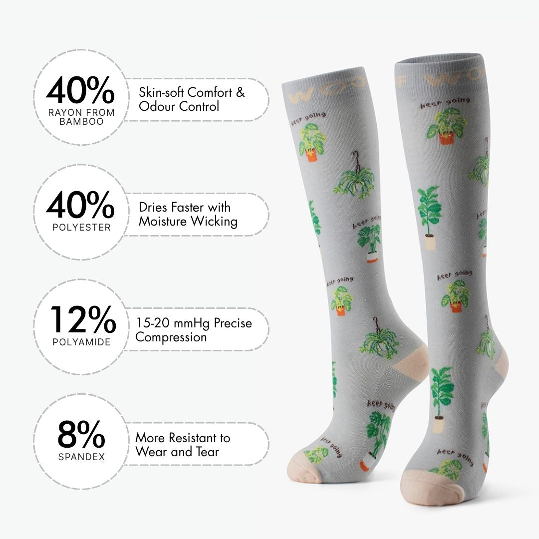 Keep Growing Bamboo Compression Socks