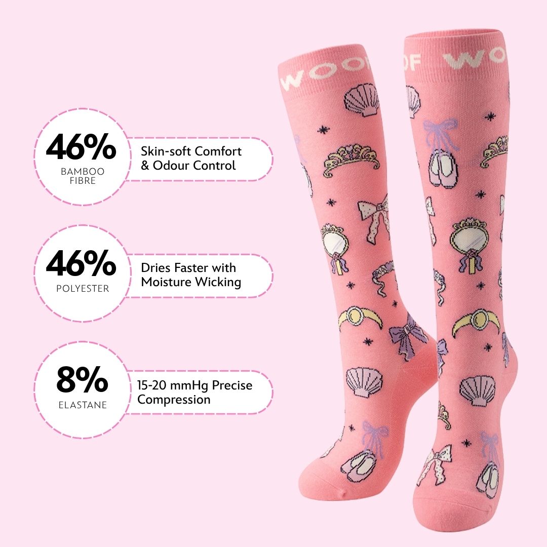 Disney Bamboo Compression Socks, Ready for the Ball