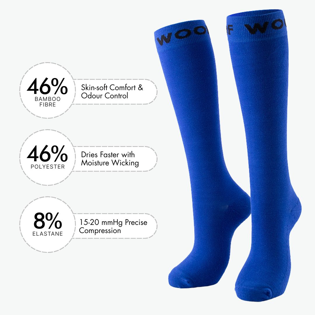 Royal Blue Bamboo Compression Socks