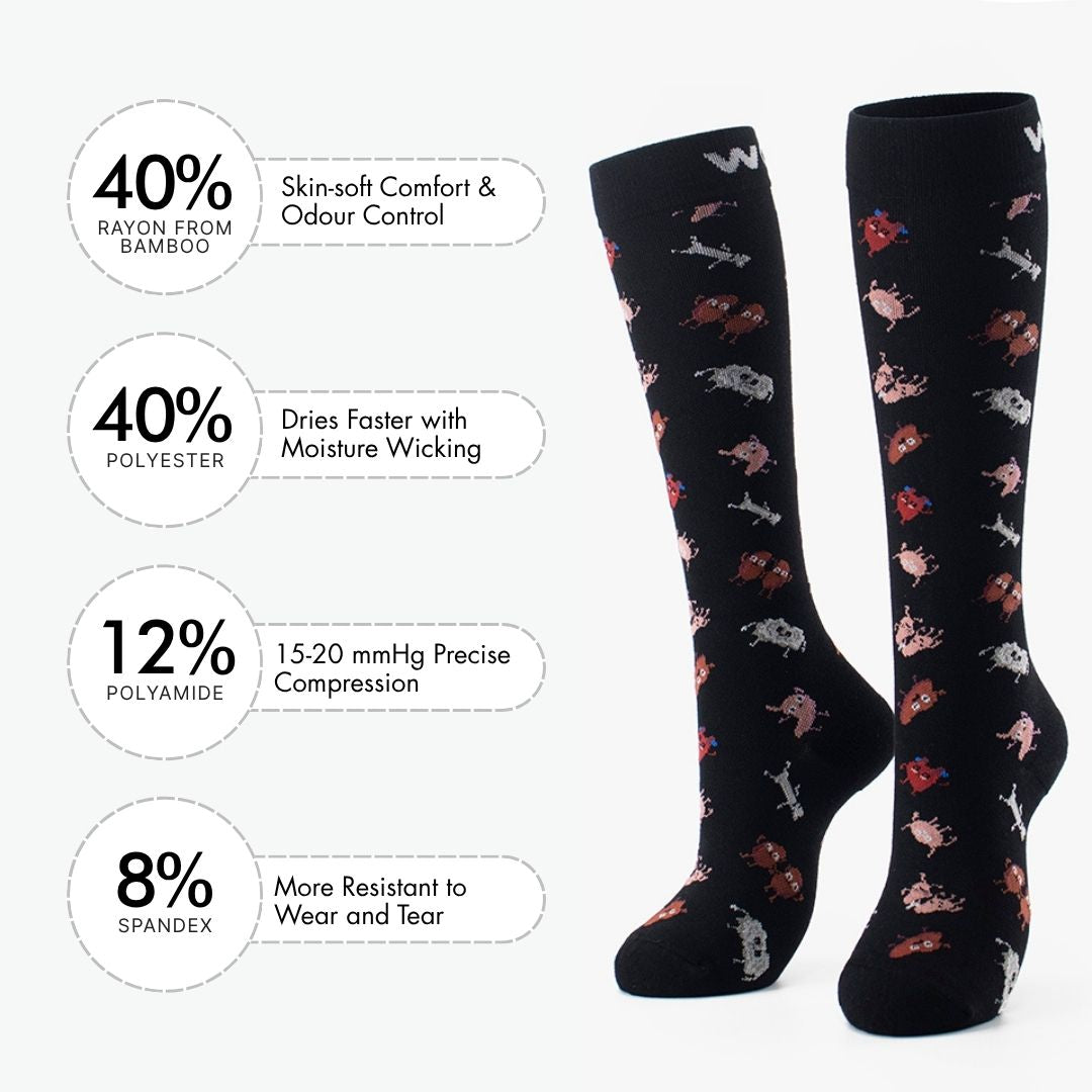 Goofy Organs Bamboo Compression Socks