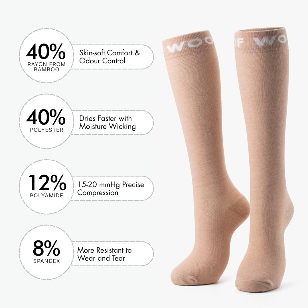 Nude 2 Bamboo Compression Socks