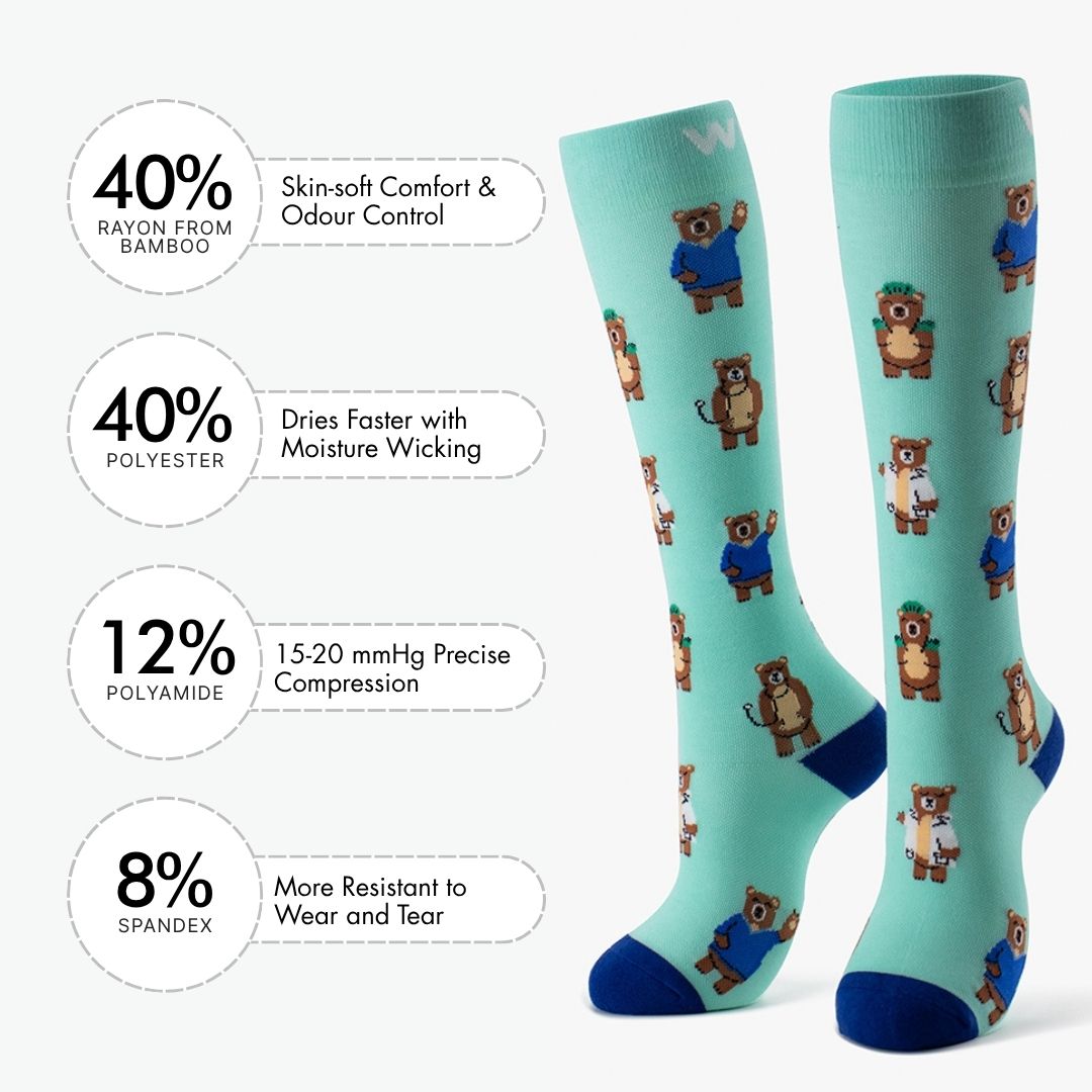 Bear Care Bamboo Compression Socks