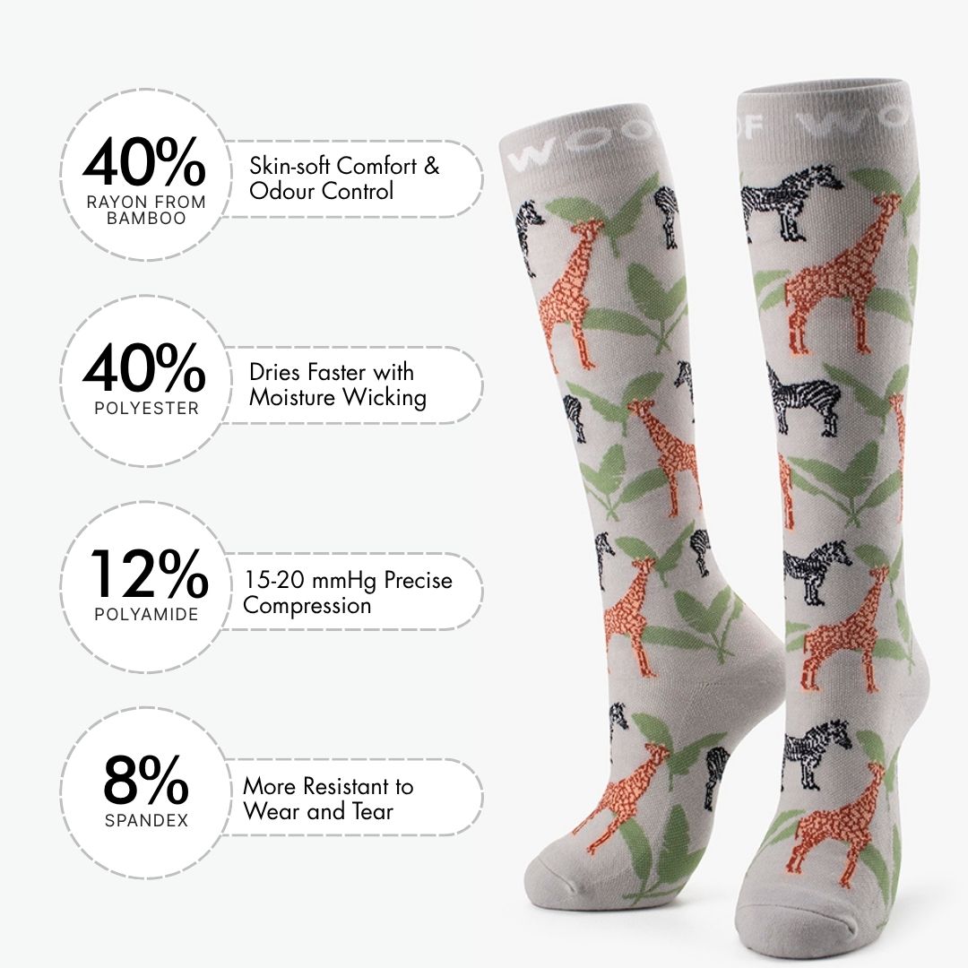 Wild Beauty Bamboo Compression Socks