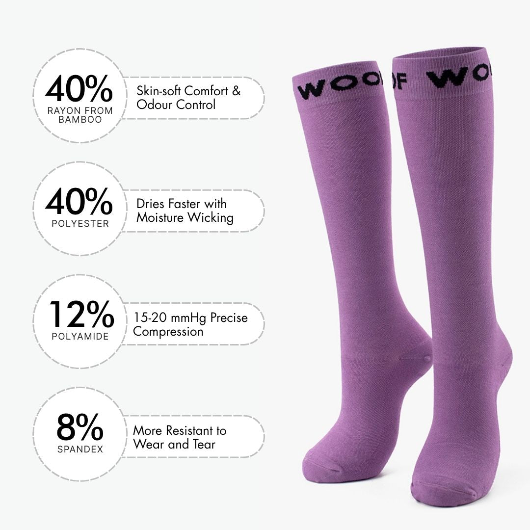 Lavender Bamboo Compression Socks