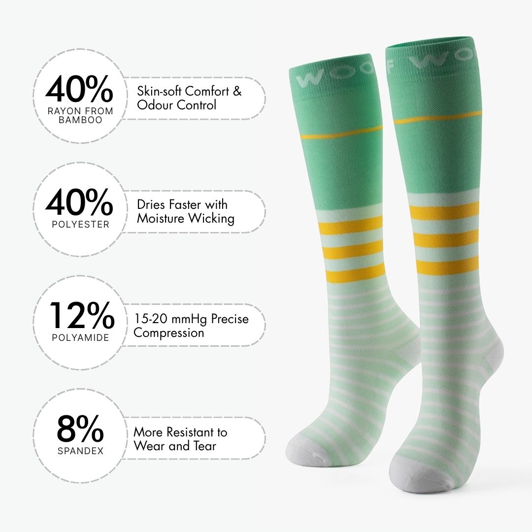 Merryl Stripe Bamboo Compression Socks