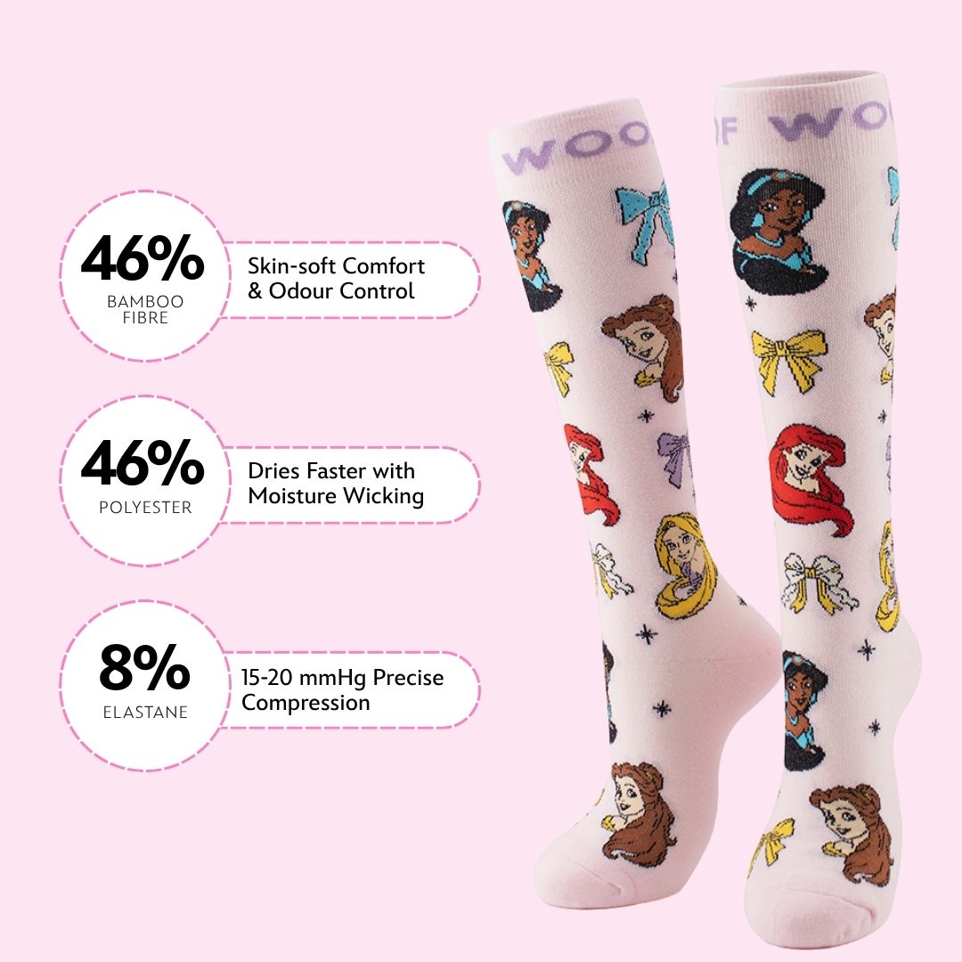 Disney Princess Bamboo Compression Socks, Happily Ever After