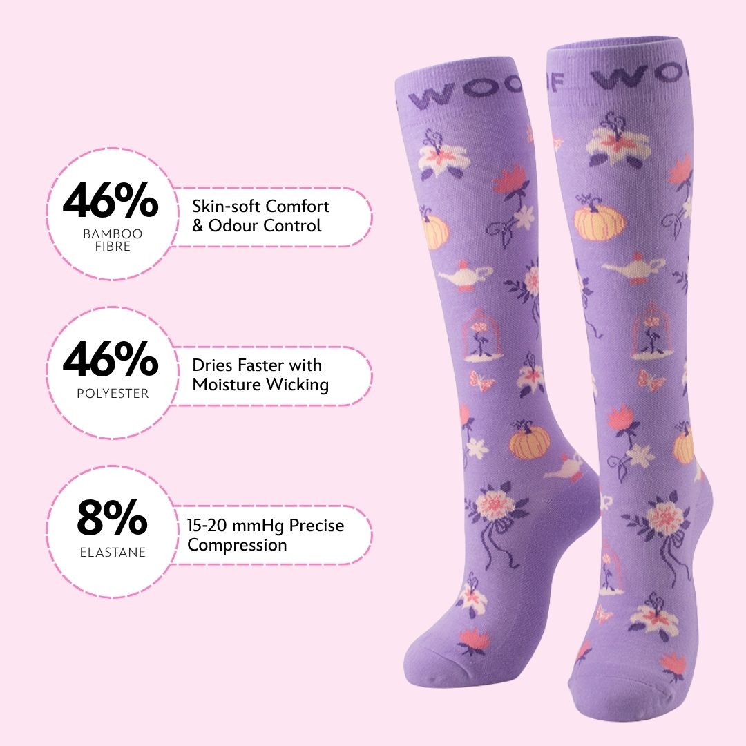 Disney Bamboo Compression Socks, Fairytale Magic